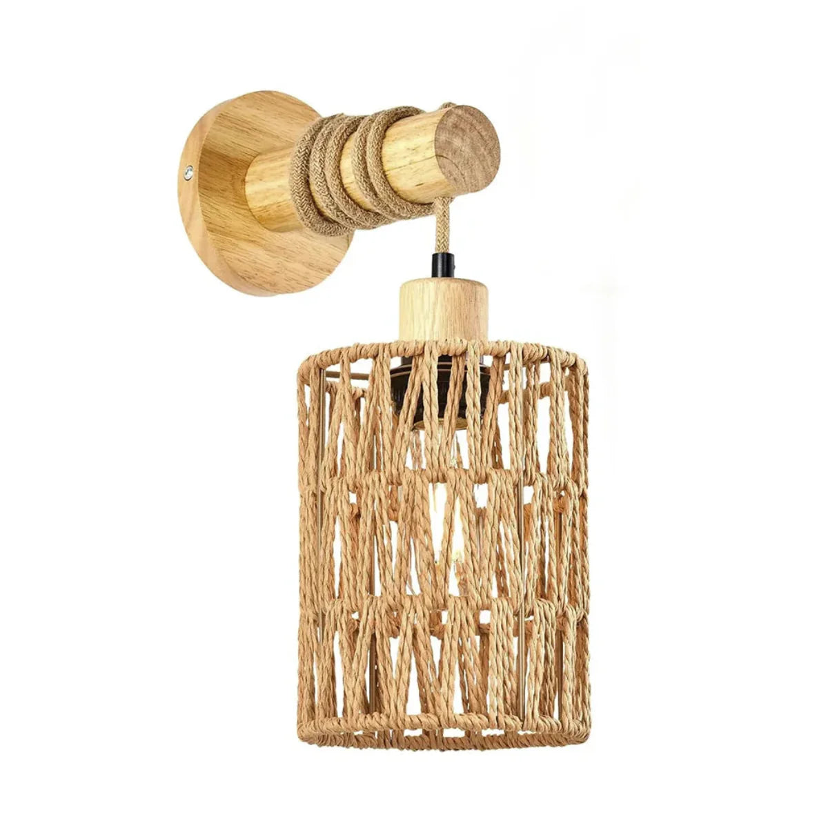 Luminária de Parede Rústica Trançada