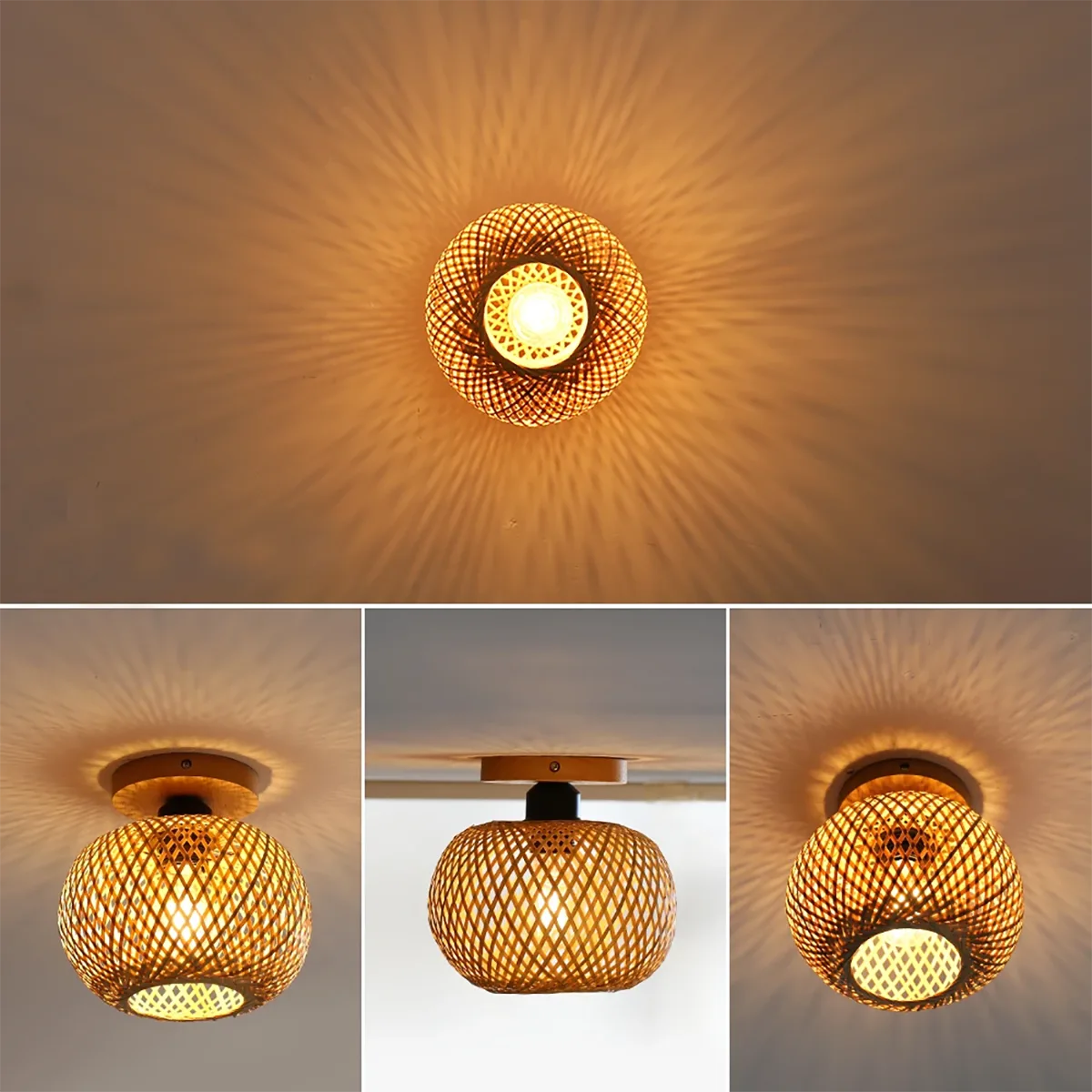 Luminária de Teto de Bambu Yana