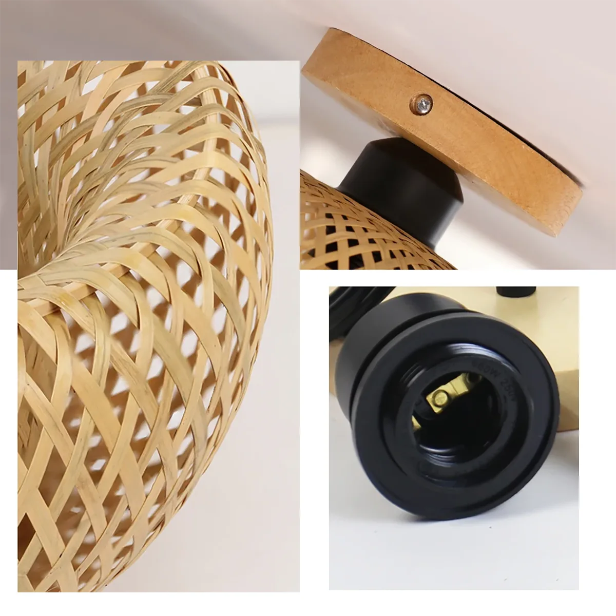 Luminária de Teto de Bambu Yana