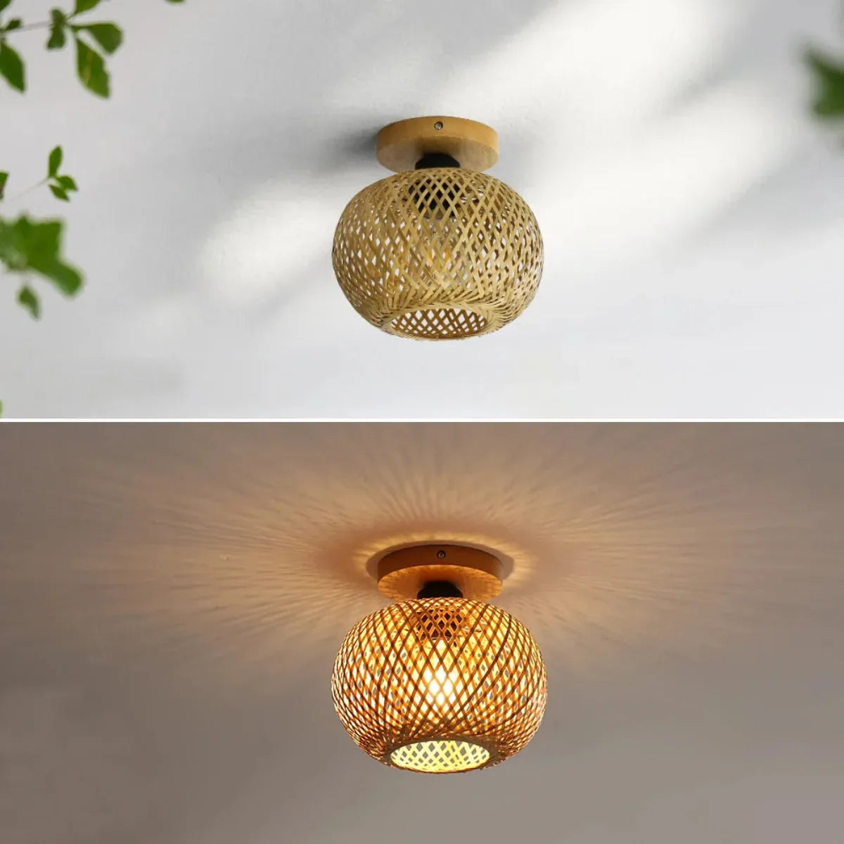 Luminária de Teto de Bambu Yana