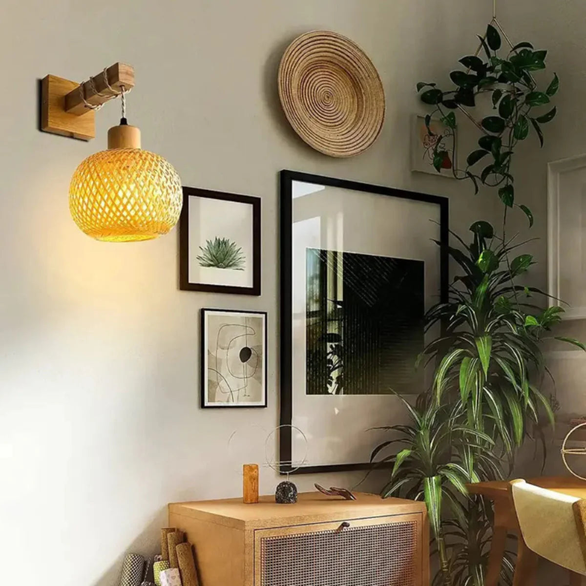 Kit 2 Luminárias de parede Bambu Retrô Bali