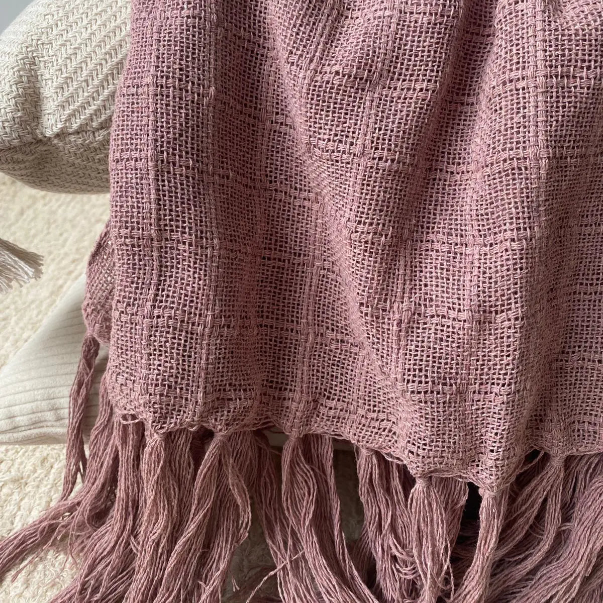 Manta para Sofá Artesanal Algodão Essencial