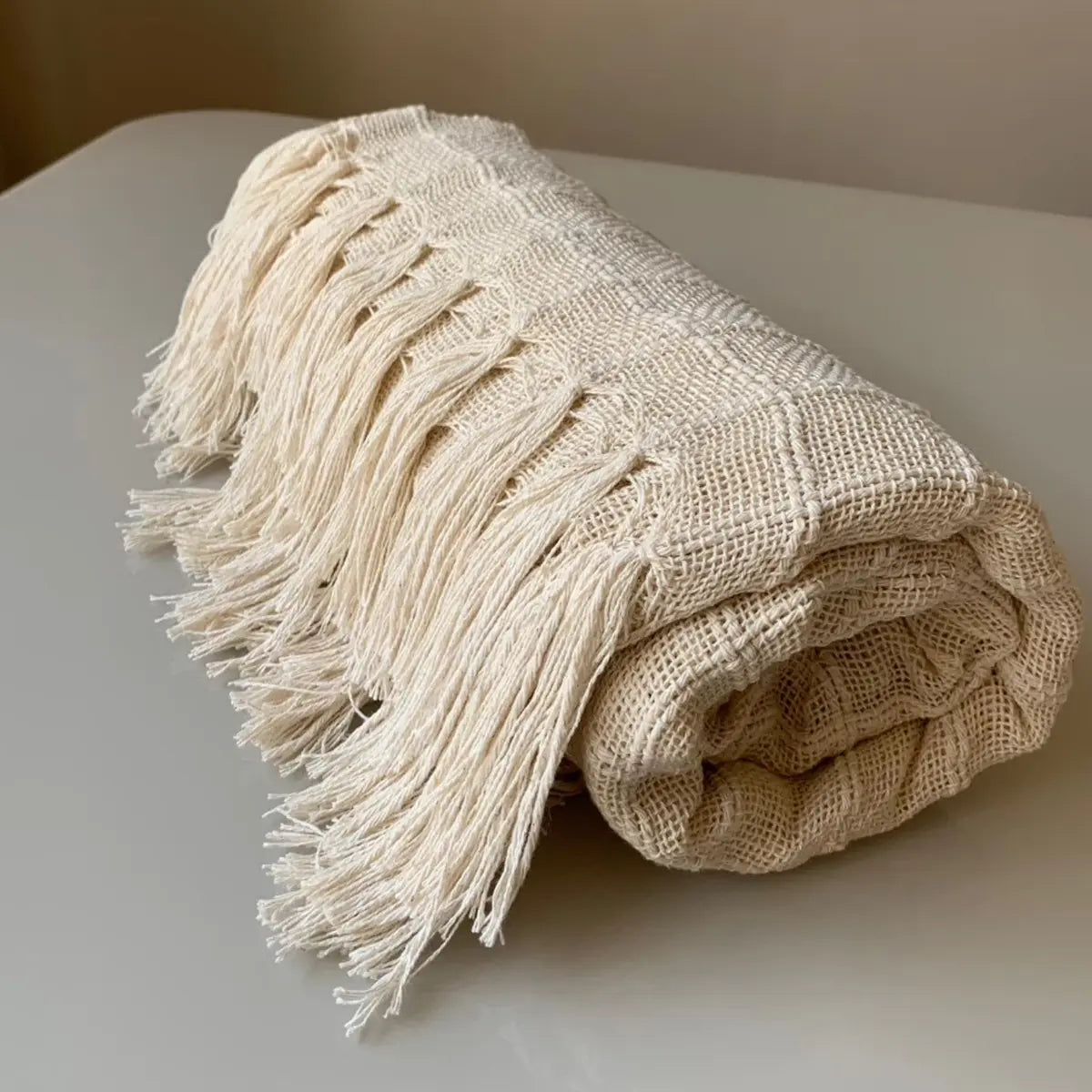 Manta para Sofá Artesanal Algodão Essencial