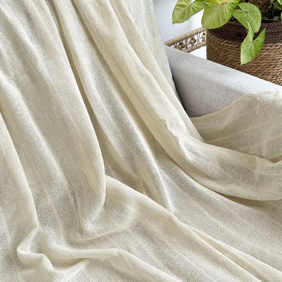 Manta para Sofá Artesanal Algodão Essencial