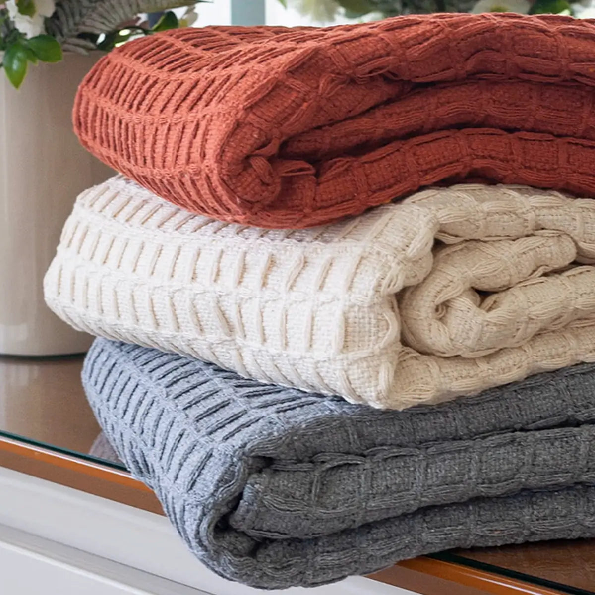 Manta para Sofá Artesanal Algodão Preciosa