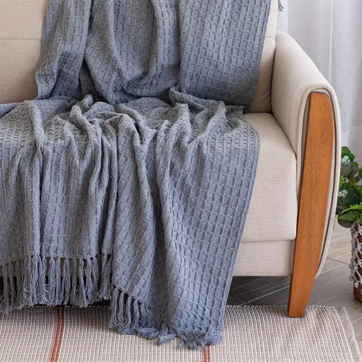 Manta para Sofá Artesanal Algodão Preciosa