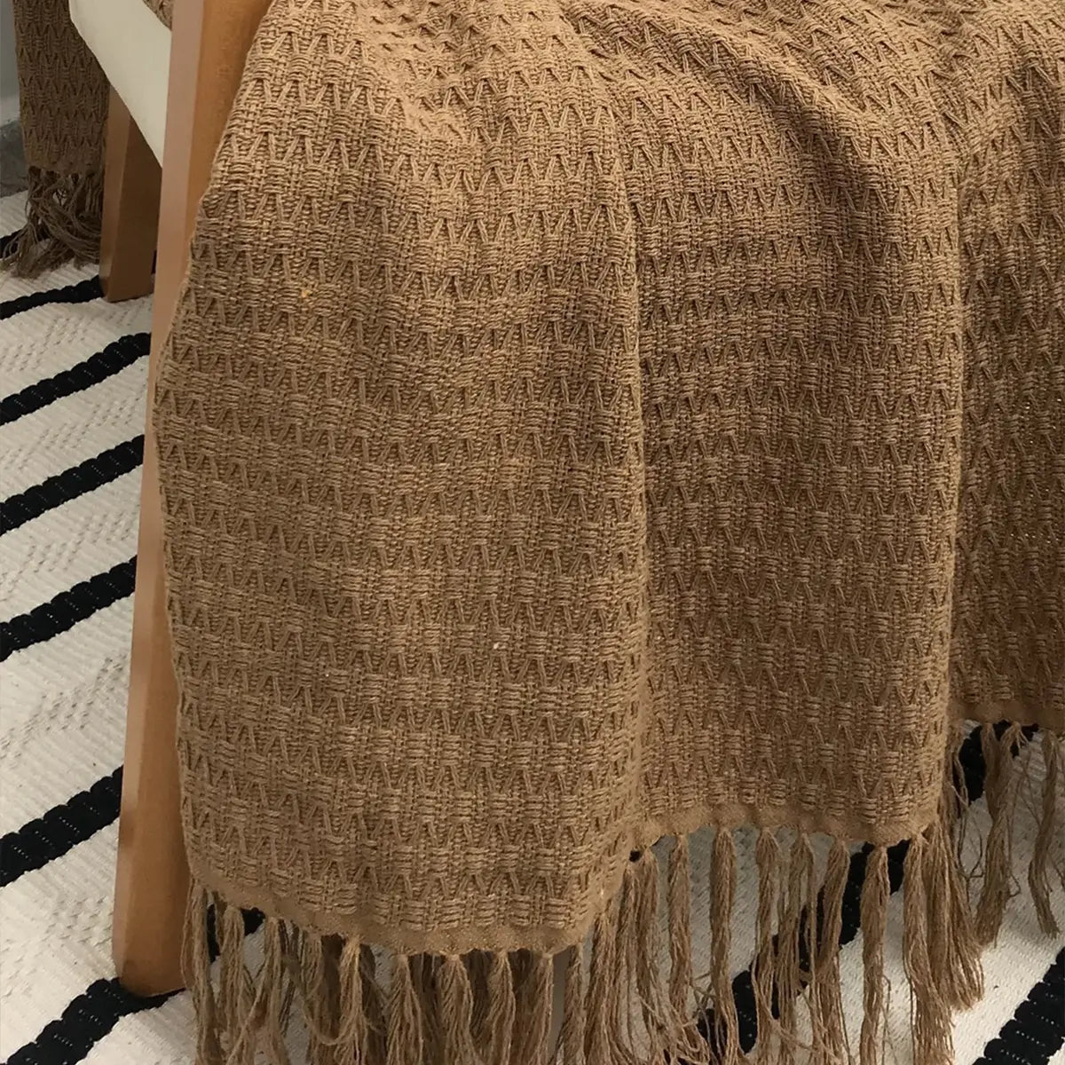 Manta para Sofá Artesanal Algodão Serena