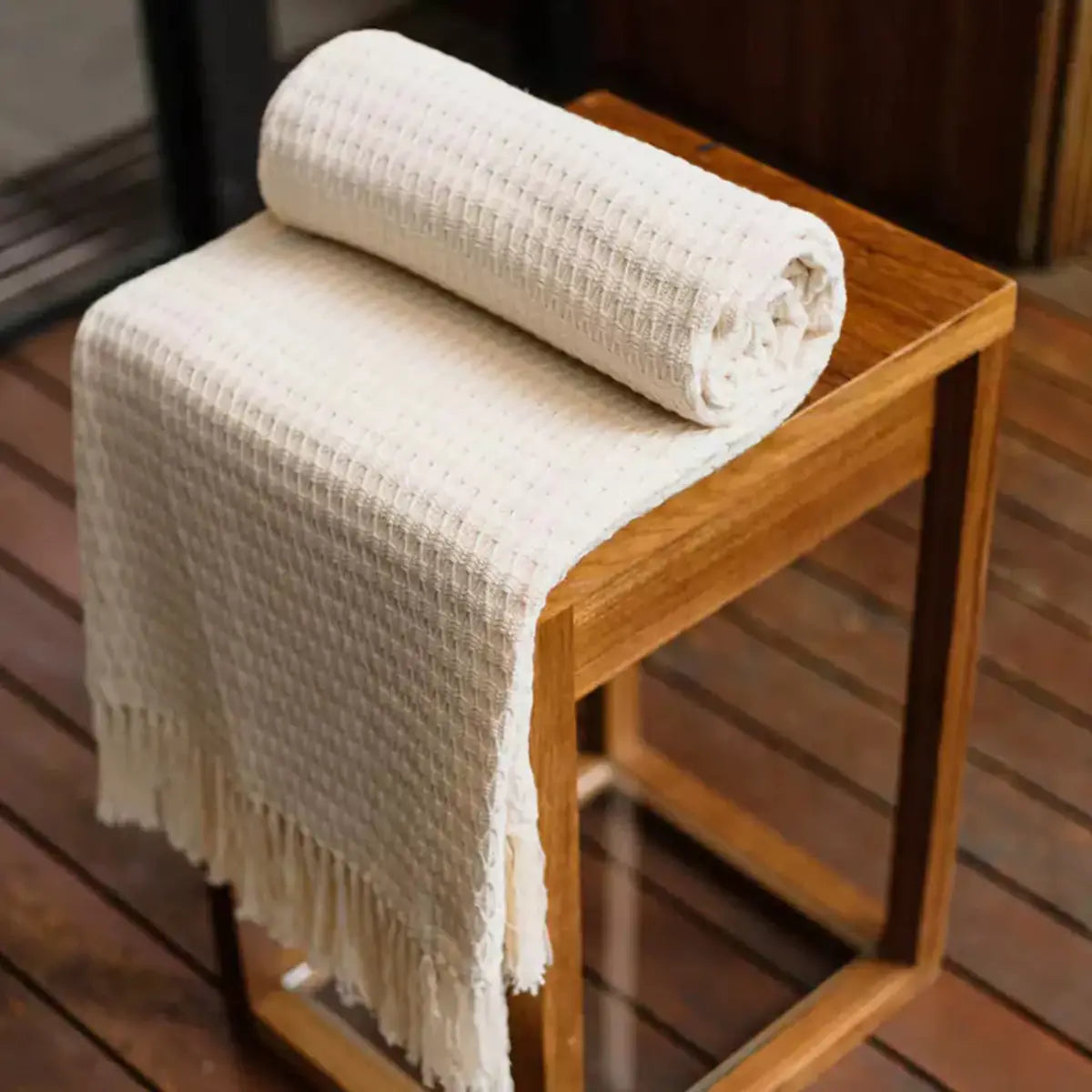 Manta para Sofá Artesanal Algodão Serena