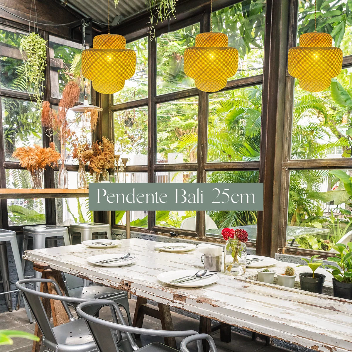 Luminária Pendente de Bambu Nest