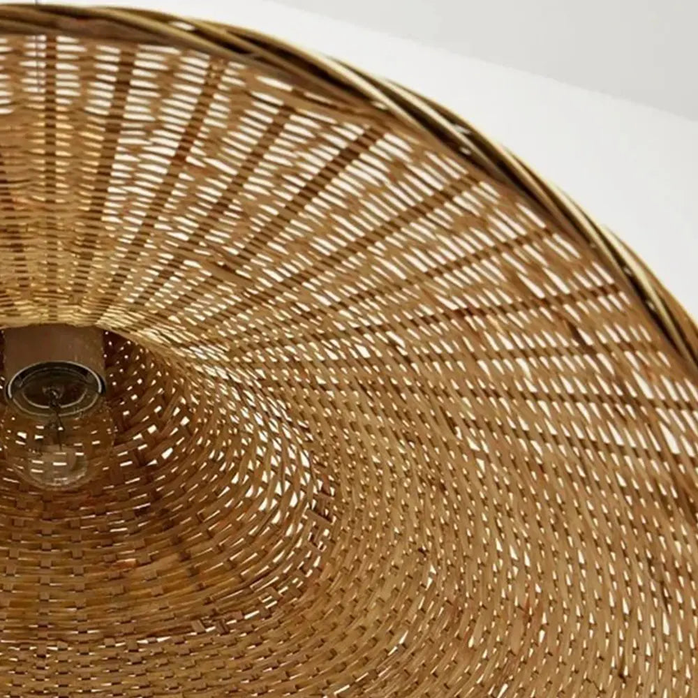 Kit 2 Luminárias Pendente de Rattan Hygge Hat