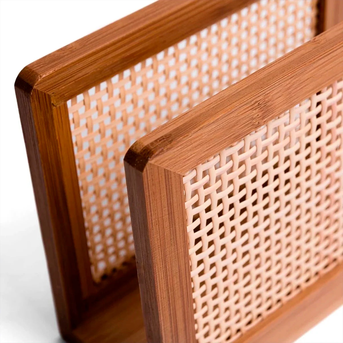 Porta Guardanapo de Bambu com Palhinha Indiana Essenza Natural