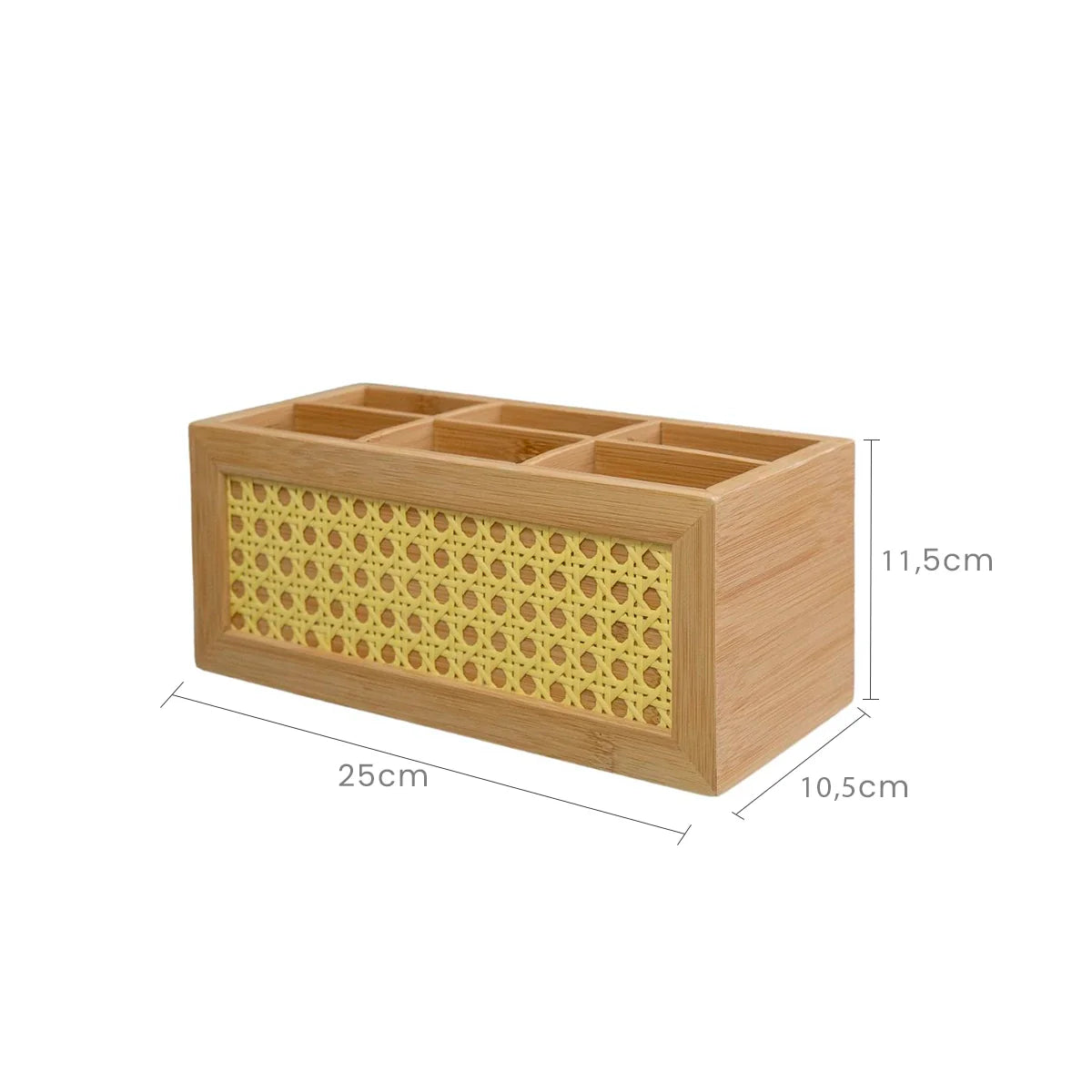 Porta Talheres de Bambu com Palhinha Indiana Essenza Natural