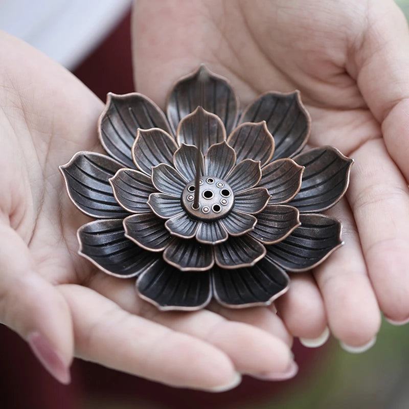 Incensário Flor de Lótus de Cerâmica - Zanatta