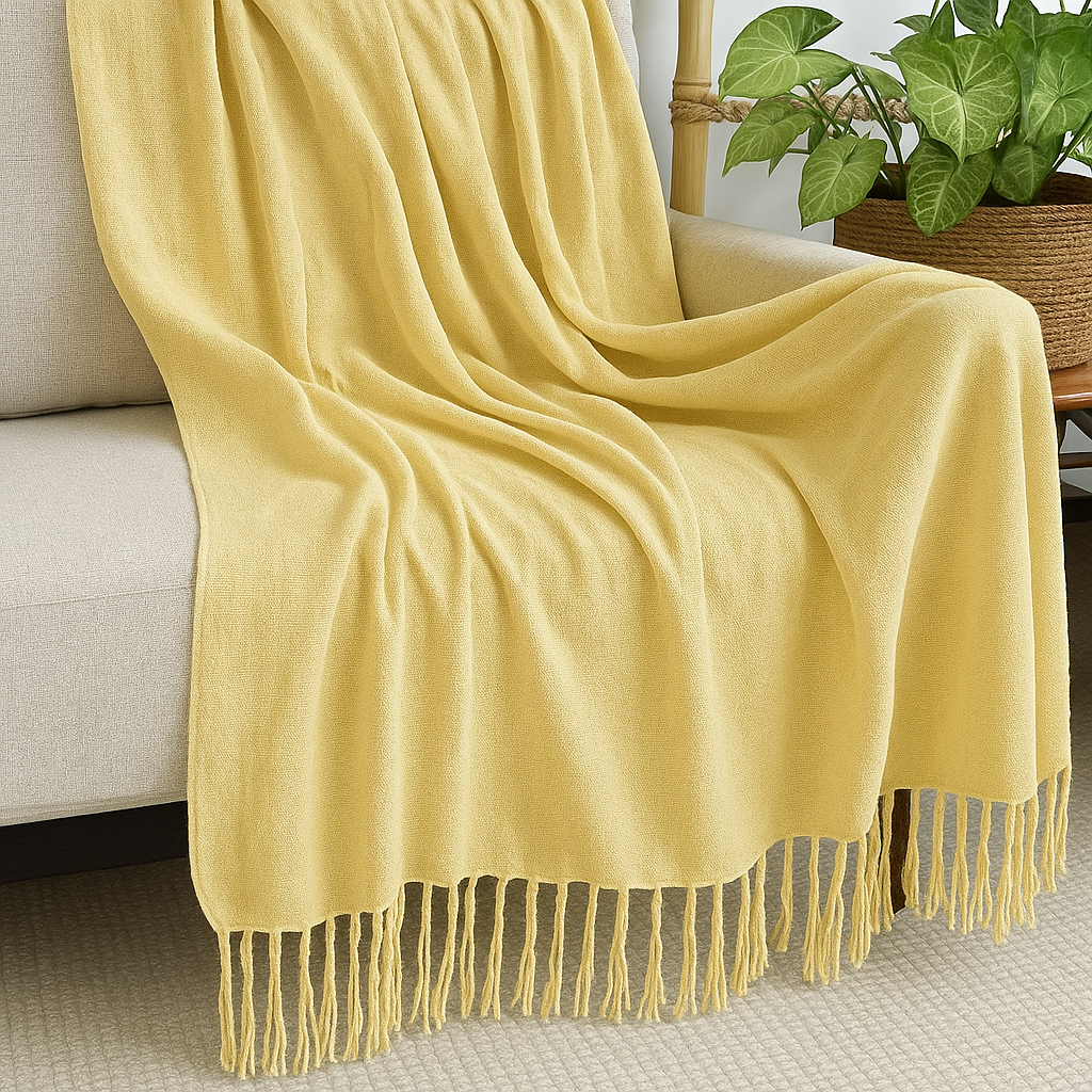 Manta para Sofá Artesanal Algodão Essencial