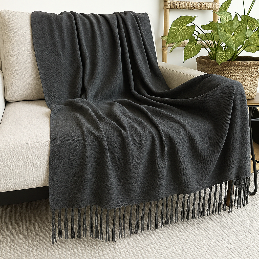 Manta para Sofá Artesanal Algodão Essencial