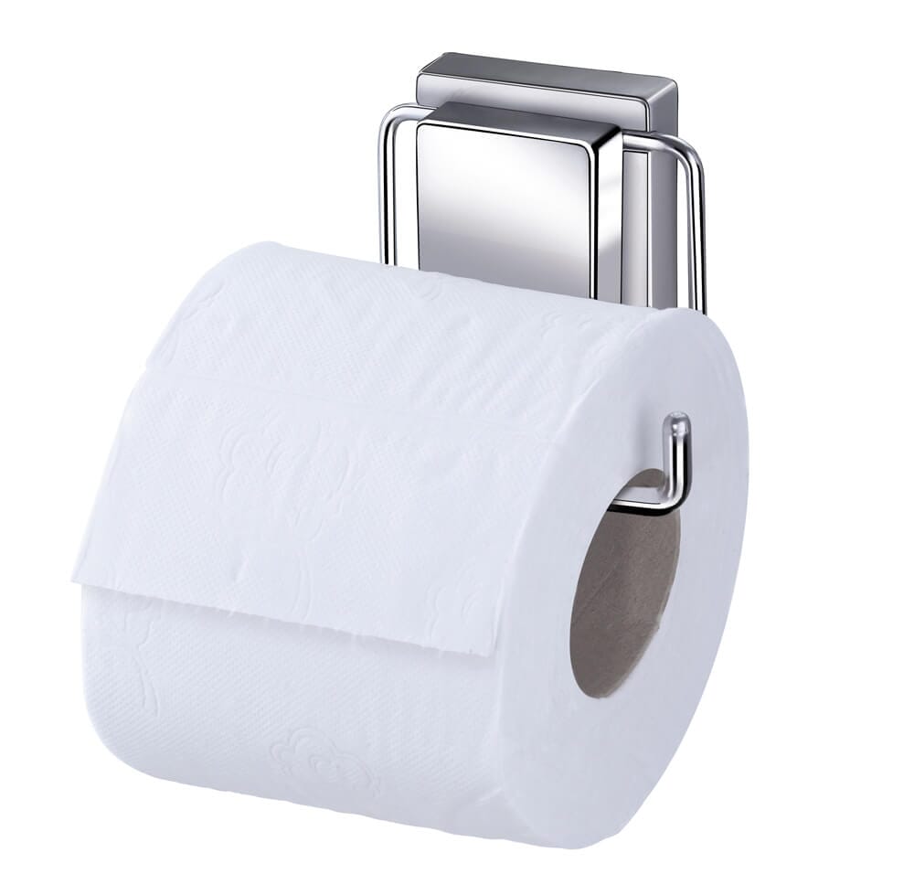 Suporte Para Papel Higiênico com Fixação 3M Sem Furos Cromado