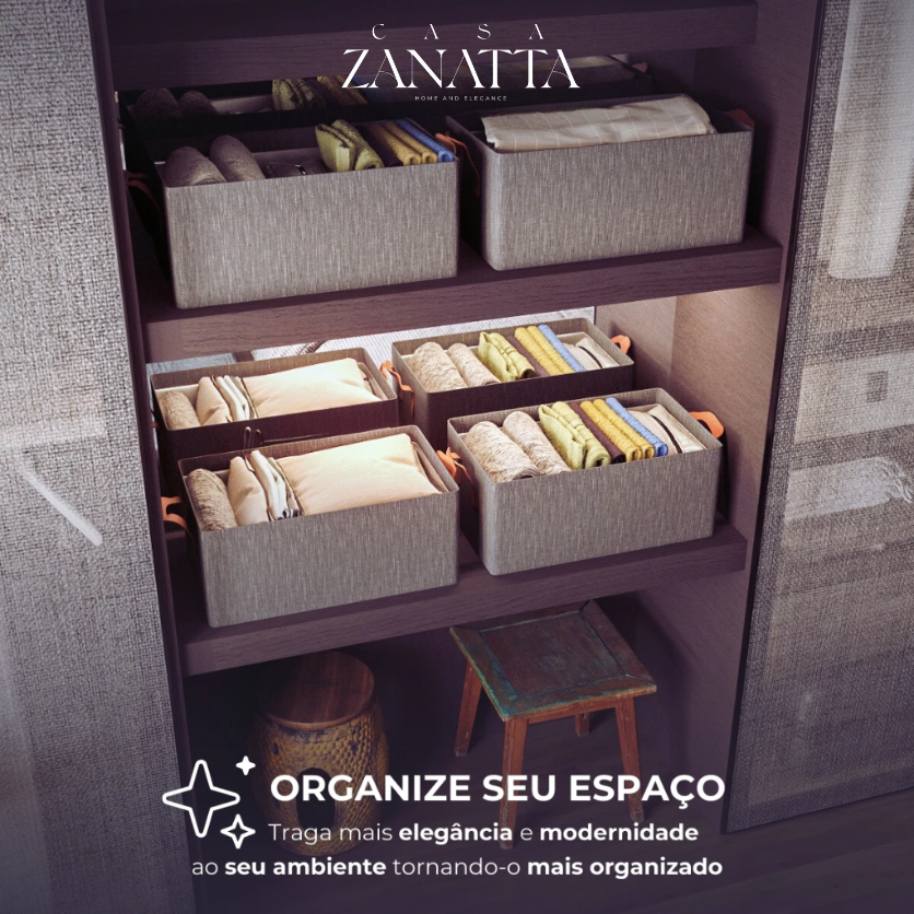 Caixa Organizadora Premium de Guarda Roupa - Zanatta