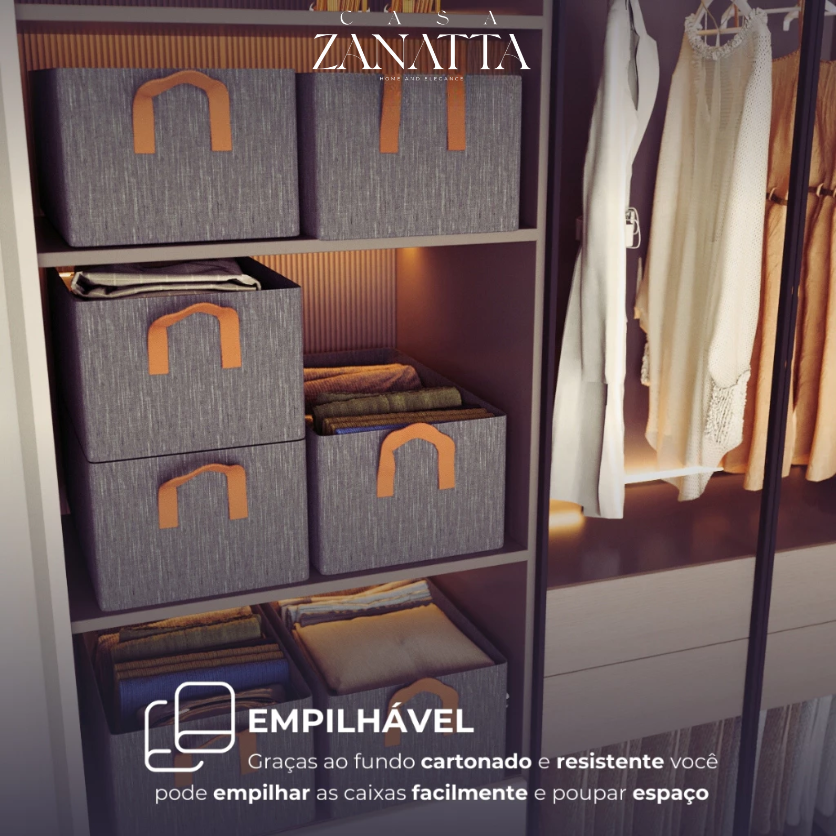 Caixa Organizadora Premium de Guarda Roupa - Zanatta