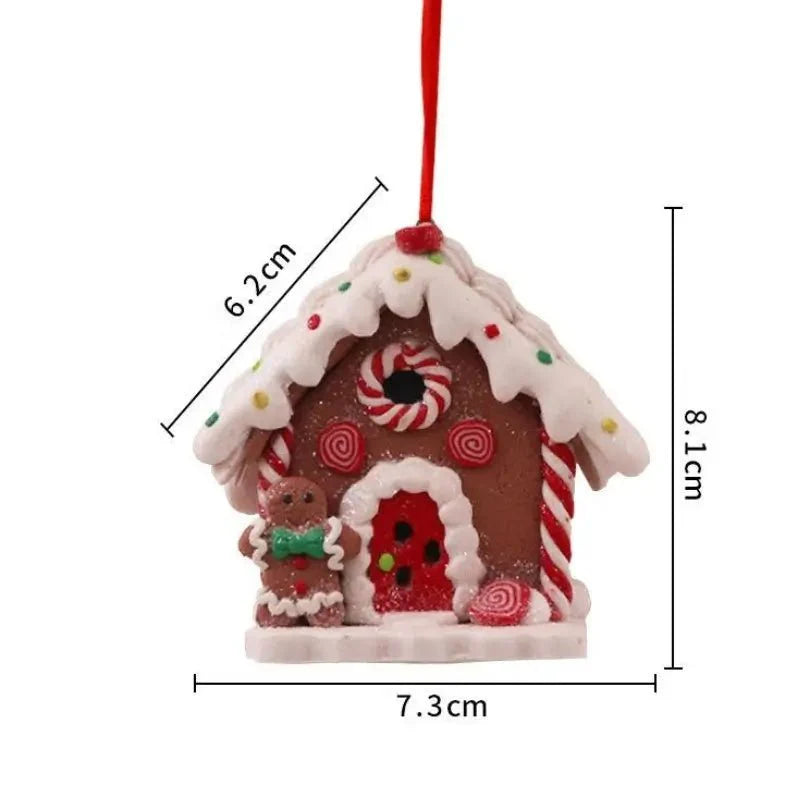 Enfeite de Árvore de Natal Pingente Casinhas
