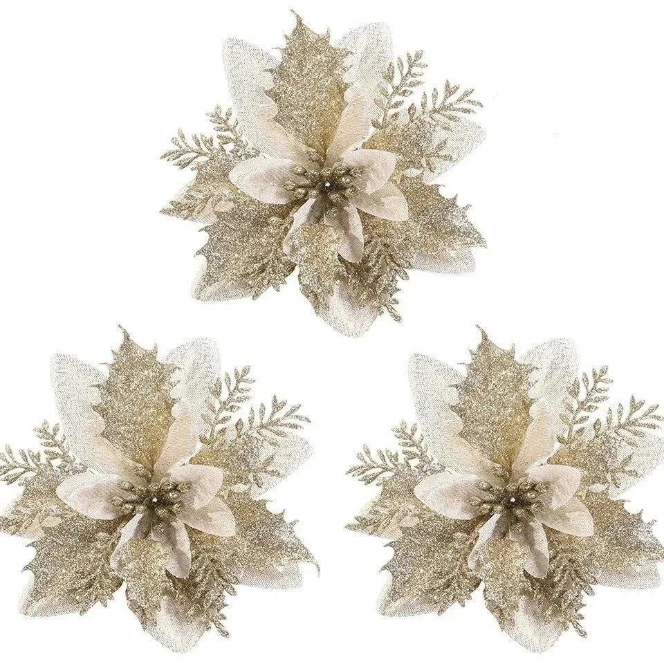 Flores de Natal Arranjos Natalinos - Kit com 5