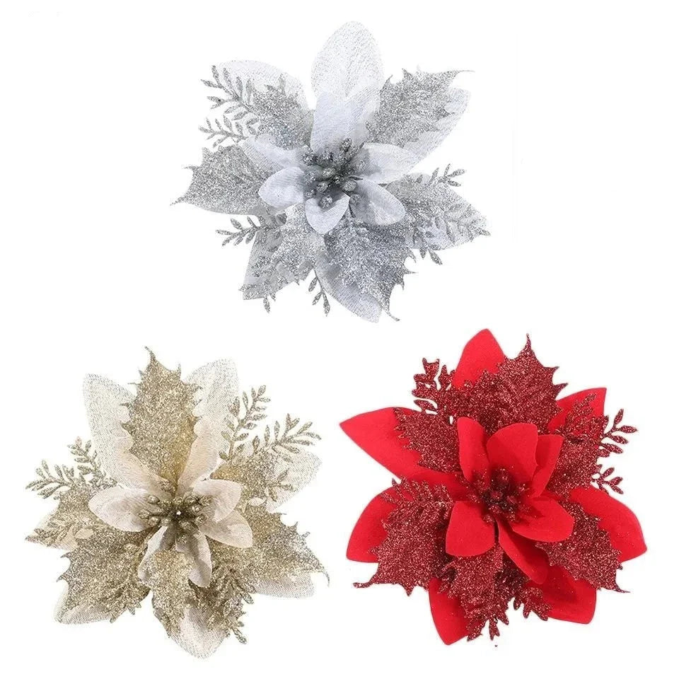 Flores de Natal Arranjos Natalinos - Kit com 5