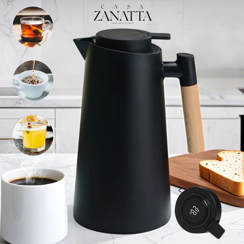 Garrafa Térmica de água 1 Litro Com Termômetro - Zanatta
