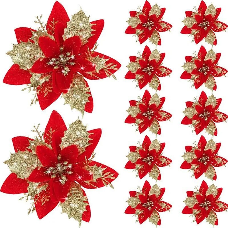 Flores de Natal Arranjos Natalinos - Kit com 5