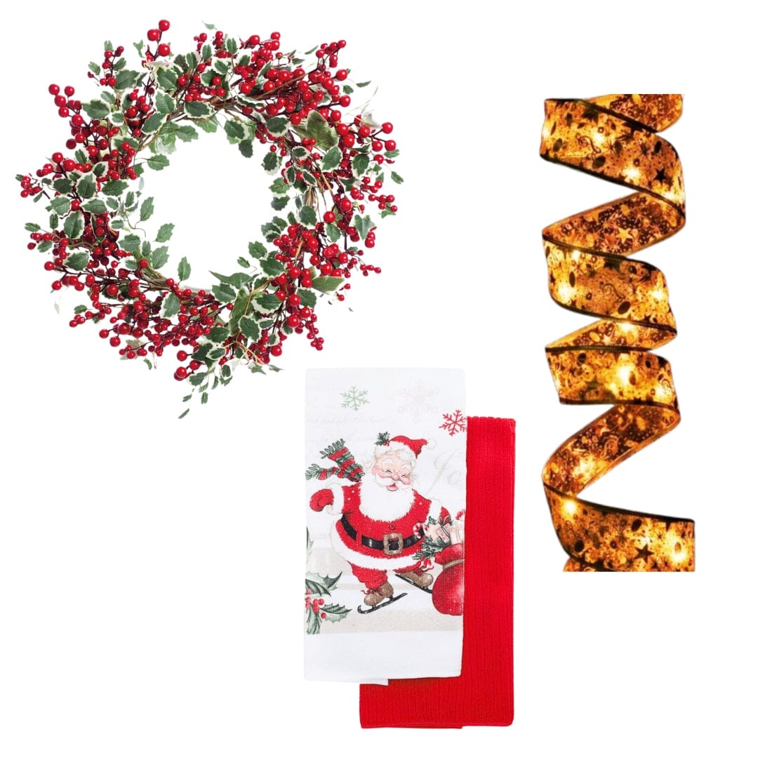 Kit 2x Natal Aramada com LED Dourada