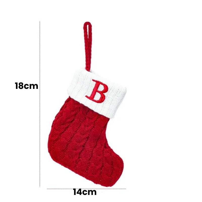 Meias de Natal Letras do Alfabeto