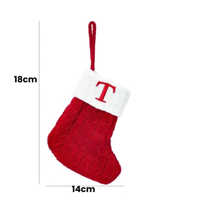 Meias de Natal Letras do Alfabeto