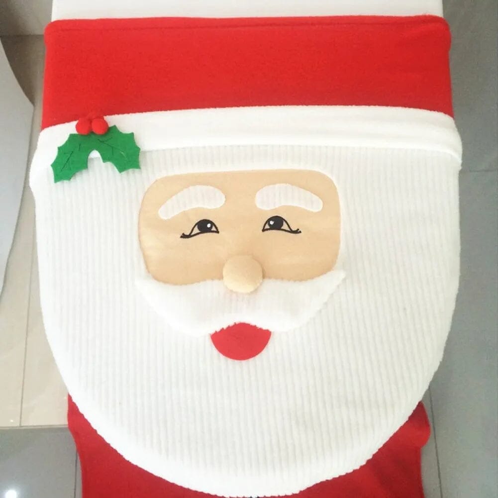 Kit de Decoração de Natal para Banheiro + Papel Higiênico Papai Noel