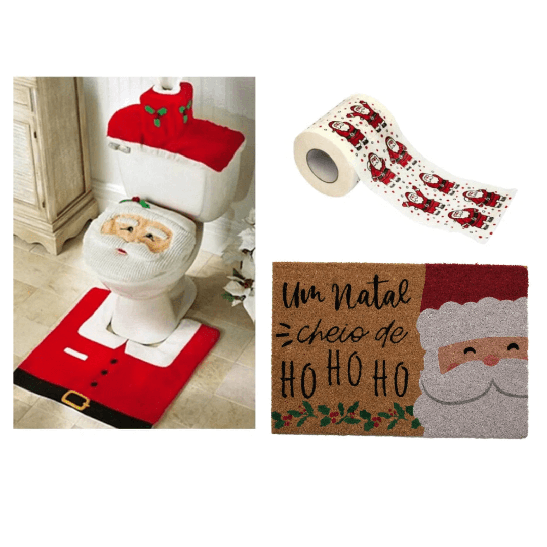 Papel Higiênico Decorado Papai Noel