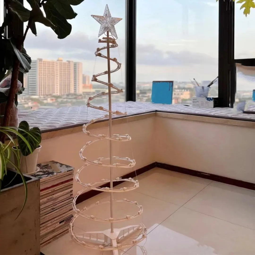 Árvore de Natal Branca em LED Retrátil 1,2m - Decoração de Natal Criativa